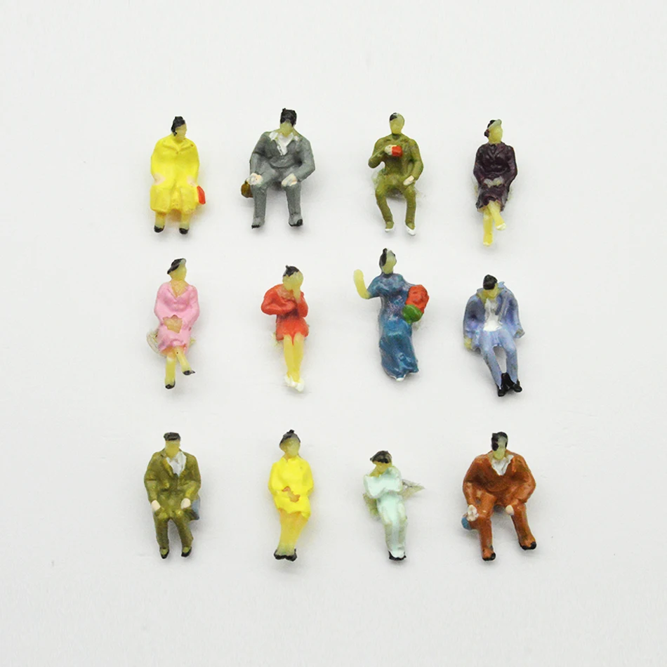 1/87 сидячая цветная модель игрушки для людей миниатюрная статуя стол с песком