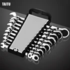 Набор гаечных ключей TAITU с трещоткой, комплект ручных инструментов из хромованадиевой стали, набор гаечных ключей