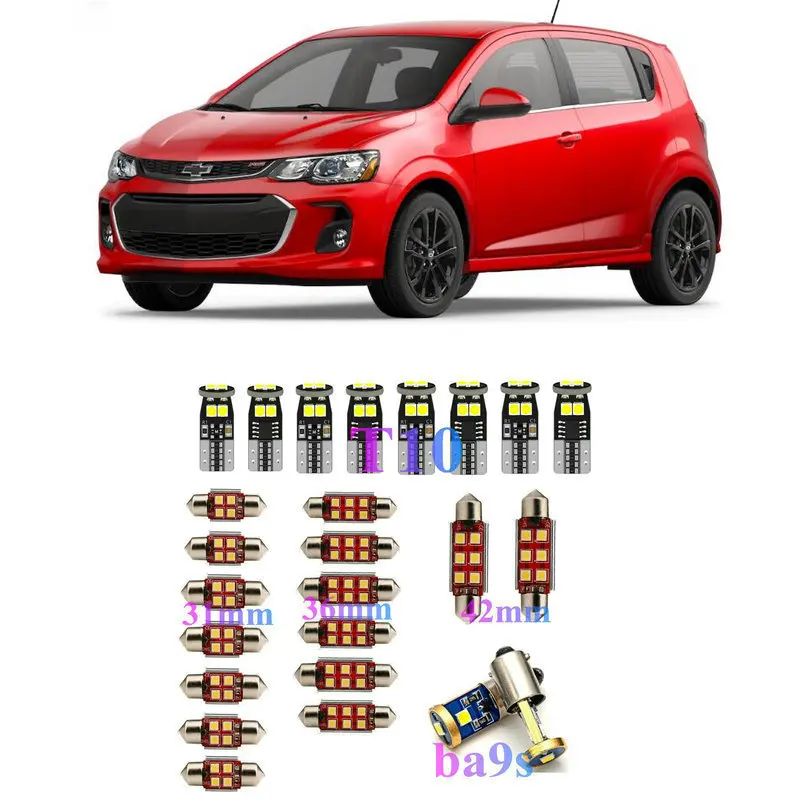 

Interior LED Lights Replacement for Chevy Malibu Silverado Sonic Suburban Traverse Accessories Package Kit WHITE