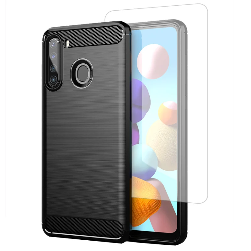 Противоударный чехол из углеродного волокна защитный тонкий мягкий ТПУ с