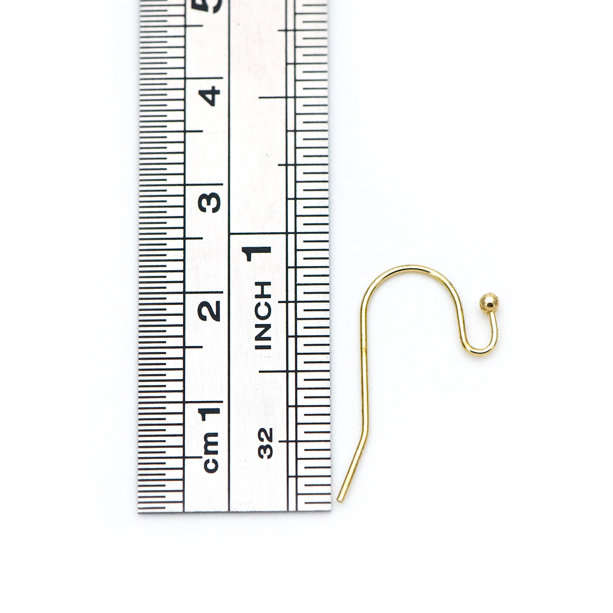 100 шт. латунные крючки для сережек простые наушники с шариковым концом фурнитура