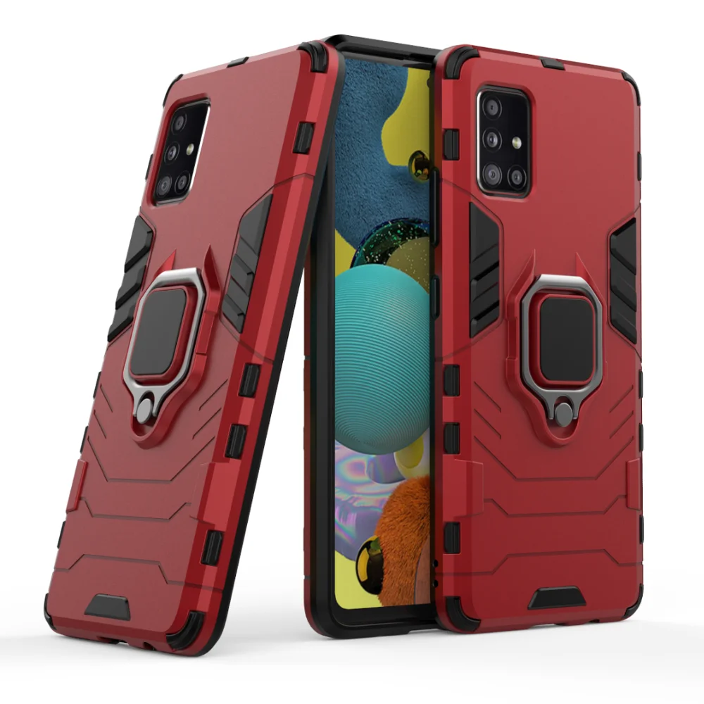 Роскошный бронированный противоударный чехол для Samsung Galaxy A01 A11 A31 A41 A51 A71 A91 Note 20 Plus