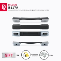 dilong b117 factory direct sales handles luggage accessories suitcase plastic soft knob high quality metal handles