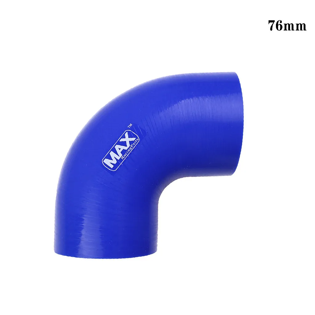 Inner diameter 76mm YATERKU силиконовый шланг 90 градусов Максимальный силиконовый шланг 90 градусов колено изгиб 51-63/50/63/76/89/102 мм интеркулер впускной трубы#819g30 - Цвет: Inner diameter 76mm