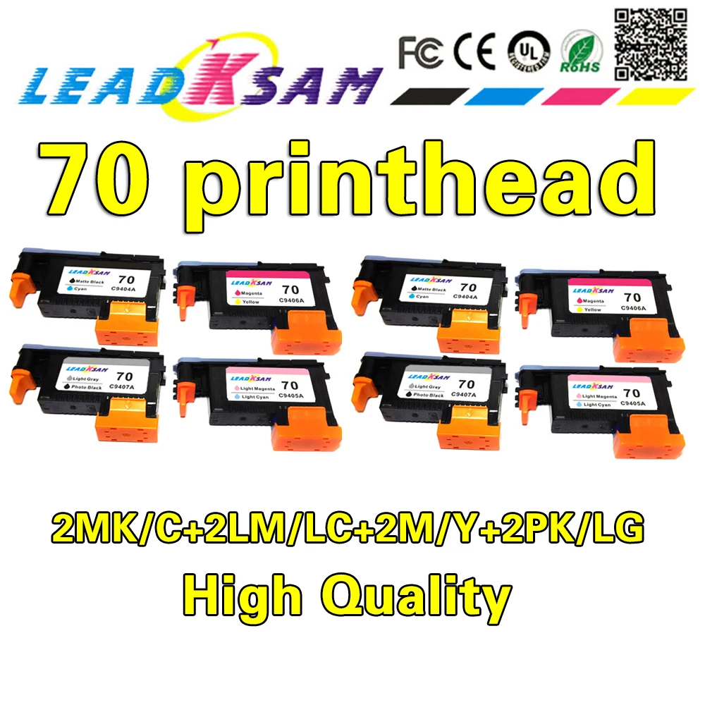 1 комплект из 4 предметов 70 печатающей головки совместимый для hp70 C9407A C9406A C9405A