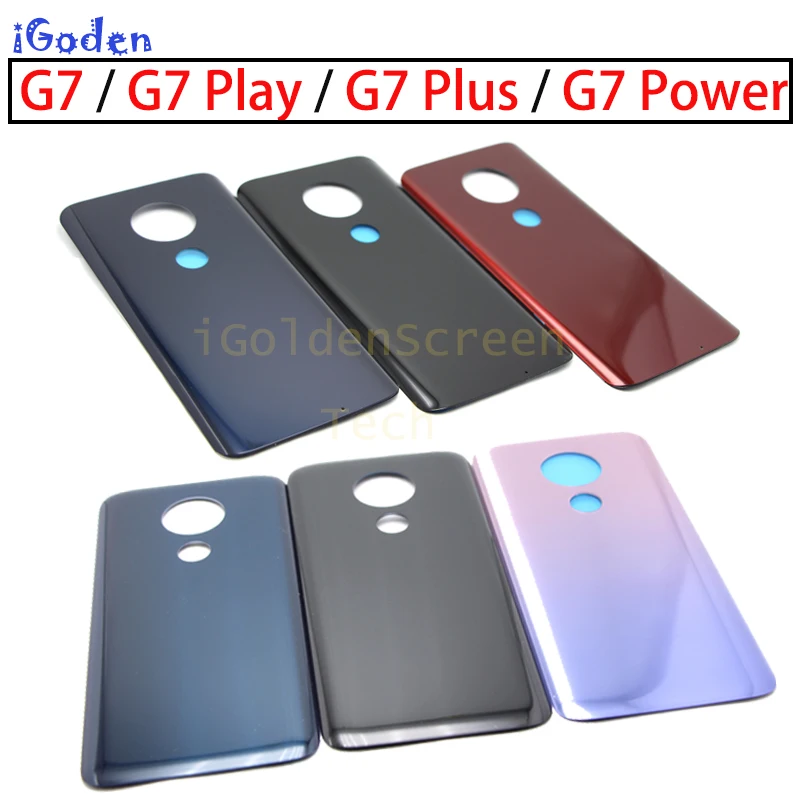 Задняя крышка батарейного отсека для Moto G7 задняя панель Plus корпус Play запасная