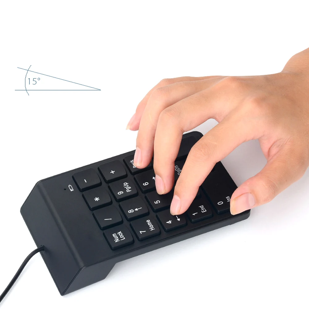 Проводная цифровая клавиатура с USB тонкая мини-панель цифрами 18 клавишами для