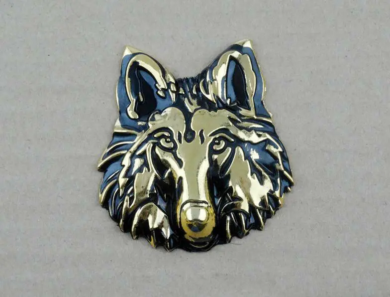 3D Metal Wolf Head Badge Emblem Decal Sticker Auto Car Oil Fuel Tank Tailgate | Stickers
