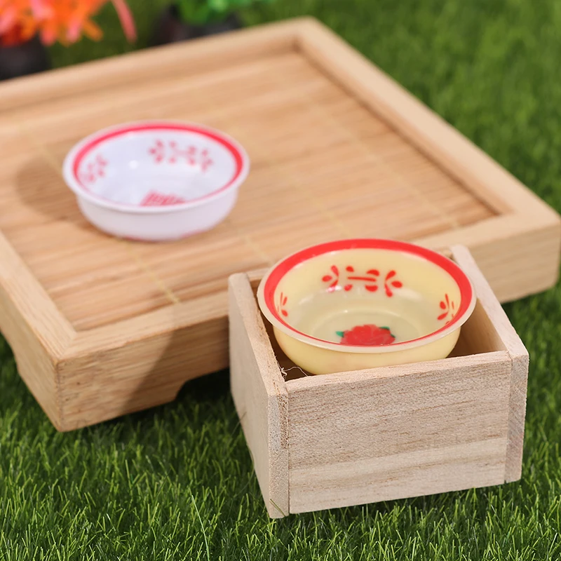 

1:12 Dollhouse Miniature Chinese Style Retro Wash Basin Model Furniture Toys