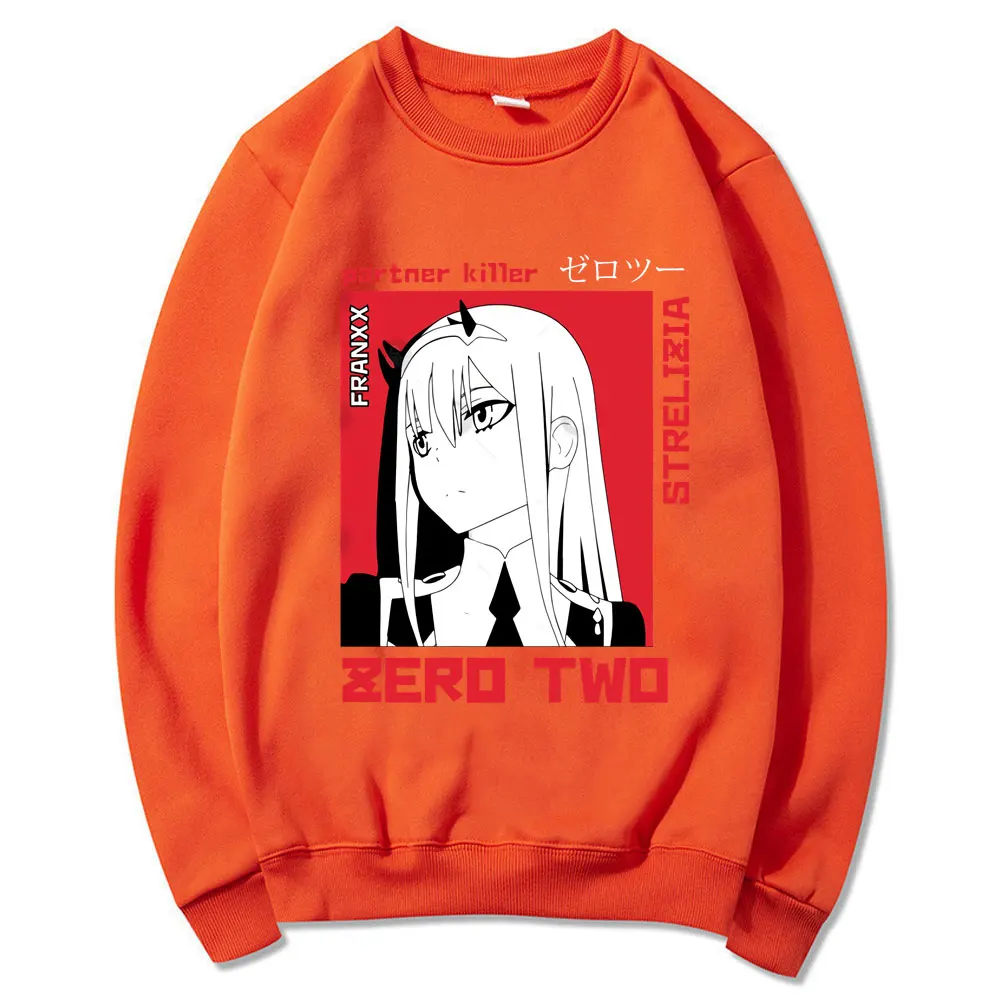 

Male/female Creative Streetwear Hip-hop Hipster Tops Sweatshirt Japanese Anime Dear Franxx Zero Two Print Fashion Cartoon Hoodie