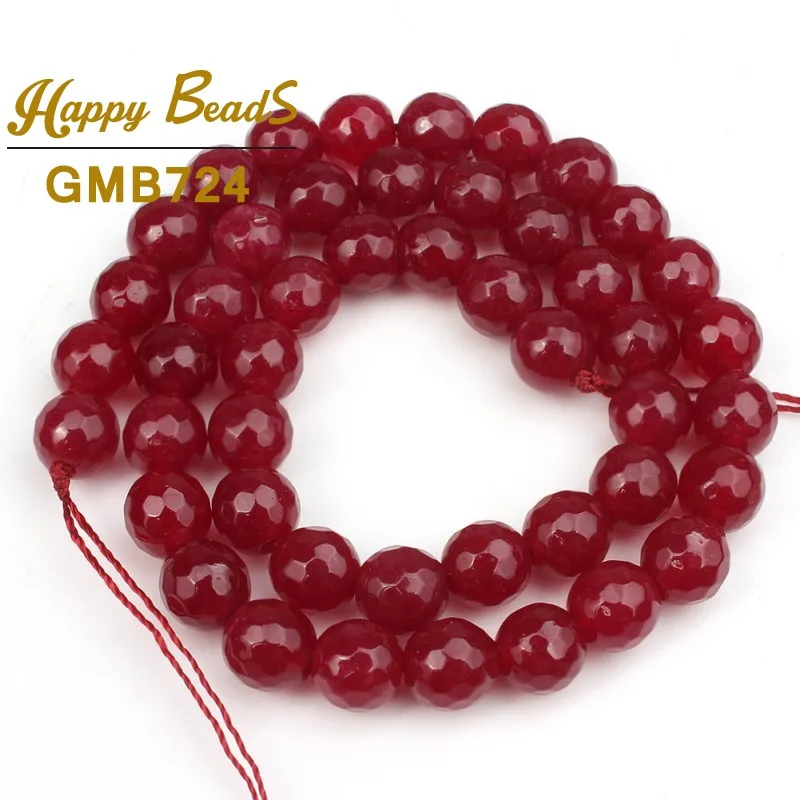 Граненный красный халцедон бусины для изготовления ювелирных изделий сделай сам