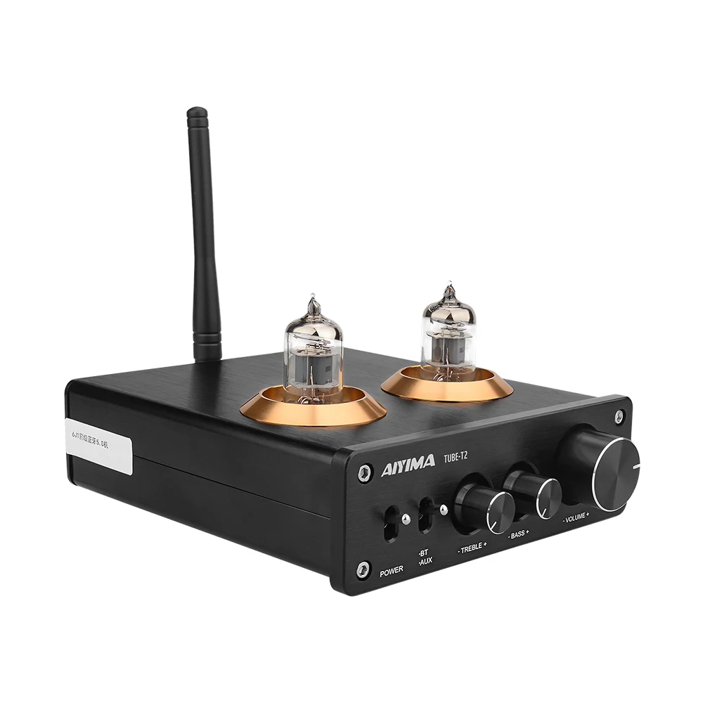 Black Unit AIYIMA Bluetooth 5,0 HiFi 6J1 вакуумный ламповый предусилитель усилитель Стерео предусилитель с высоким басом управление для домашнего звукового театра - Цвет: Black Unit