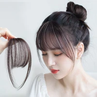 air bangs fake bangs patch sweet female natural forehead real hair traceless forehead patch fluffy headband hair accessories