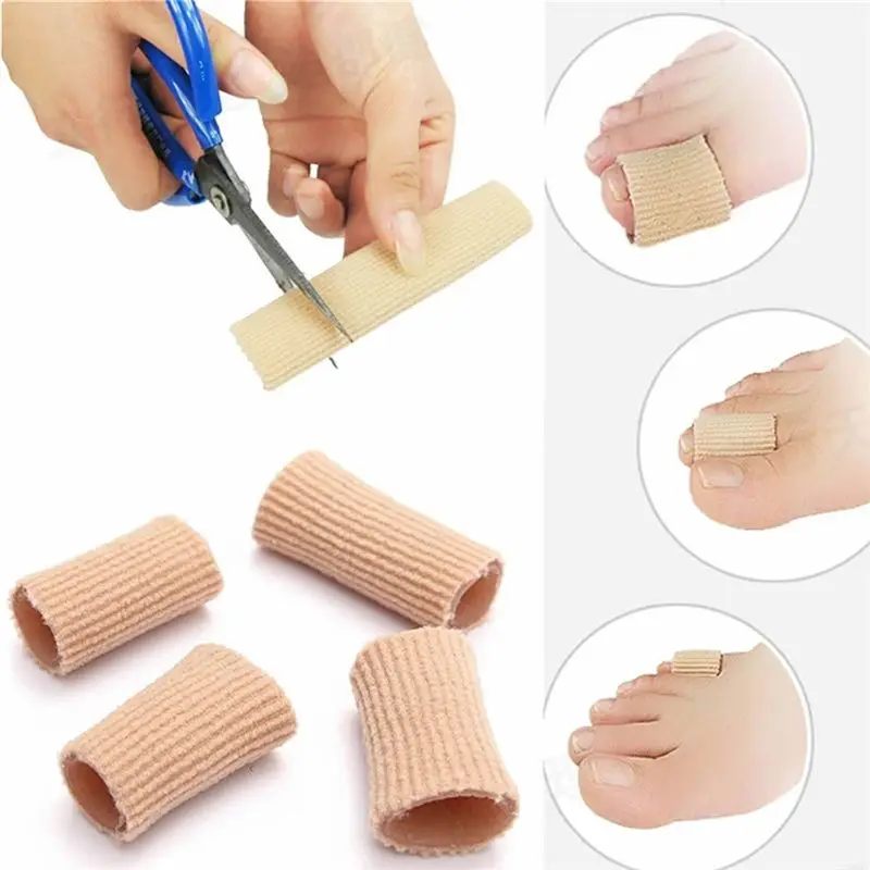 

10cm Shoes Insoles Fabric Gel Tube Bandage Calluses Protectors Finger Toe Separator Feet Pain Relief For Insoles Cover