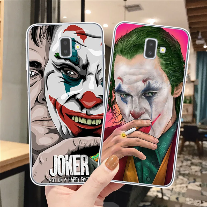 Joker из фильма ужасов «надевать счастливого лица мягкий TPU чехол для samsung J3 J5 J7 J4 J6 плюс Примечание 10 Pro Прозрачный чехол для телефона