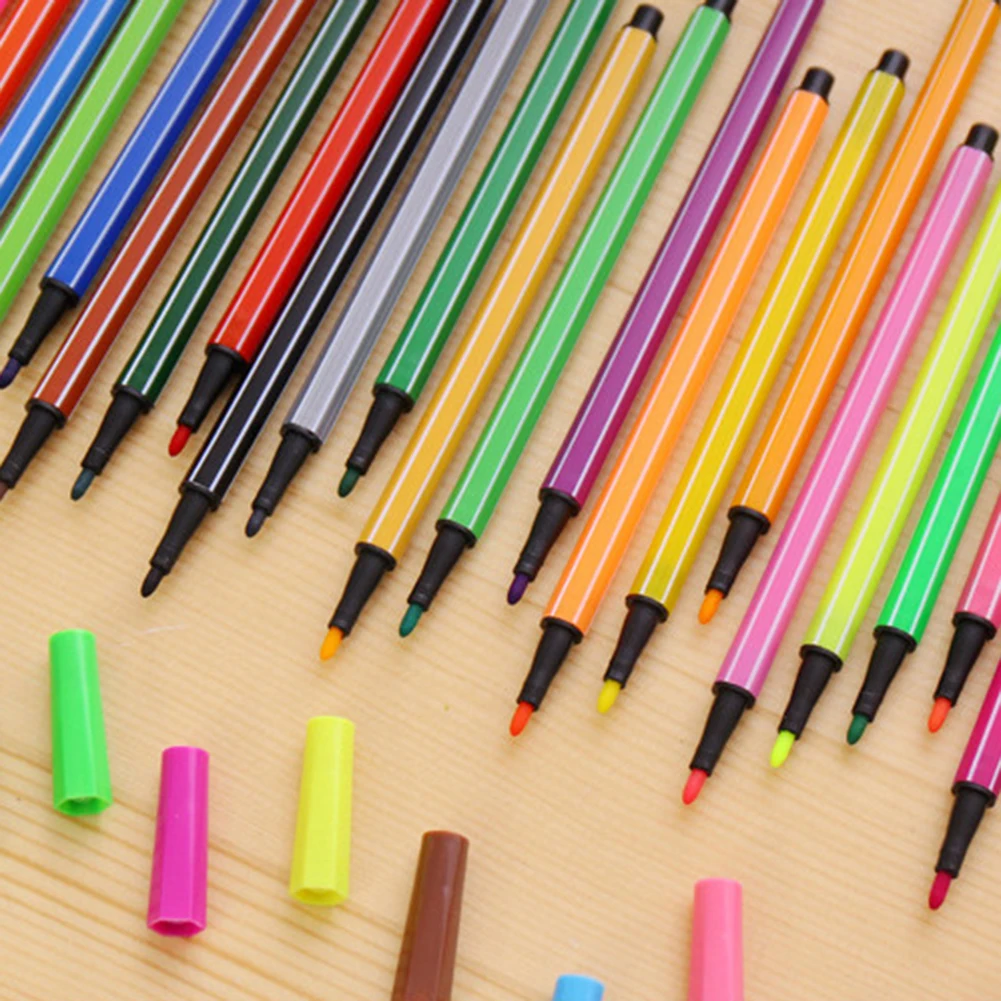 Гладкие акварельные художественные ручки для рисования маркер многоцветные