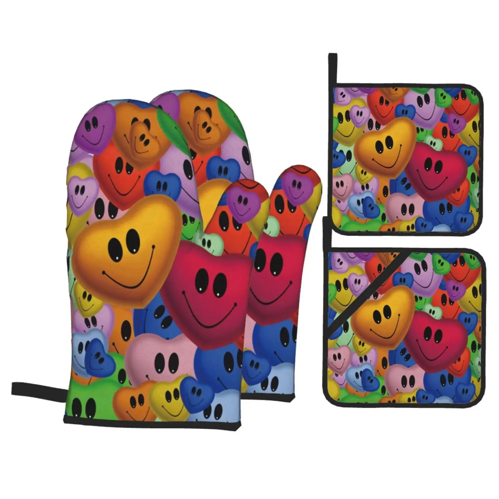 

Перчатки для горячего освещения, оригинальный комплект из 4 предметов, перчатки для защиты от нагрева, кухонные перчатки для духовки, наборы...