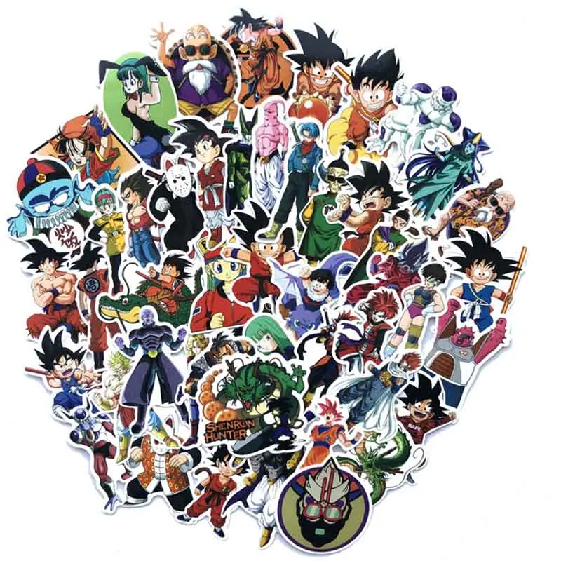 50 шт. водонепроницаемые наклейки в стиле аниме Dragon Ball s Super Saiyan Goku наклейка для