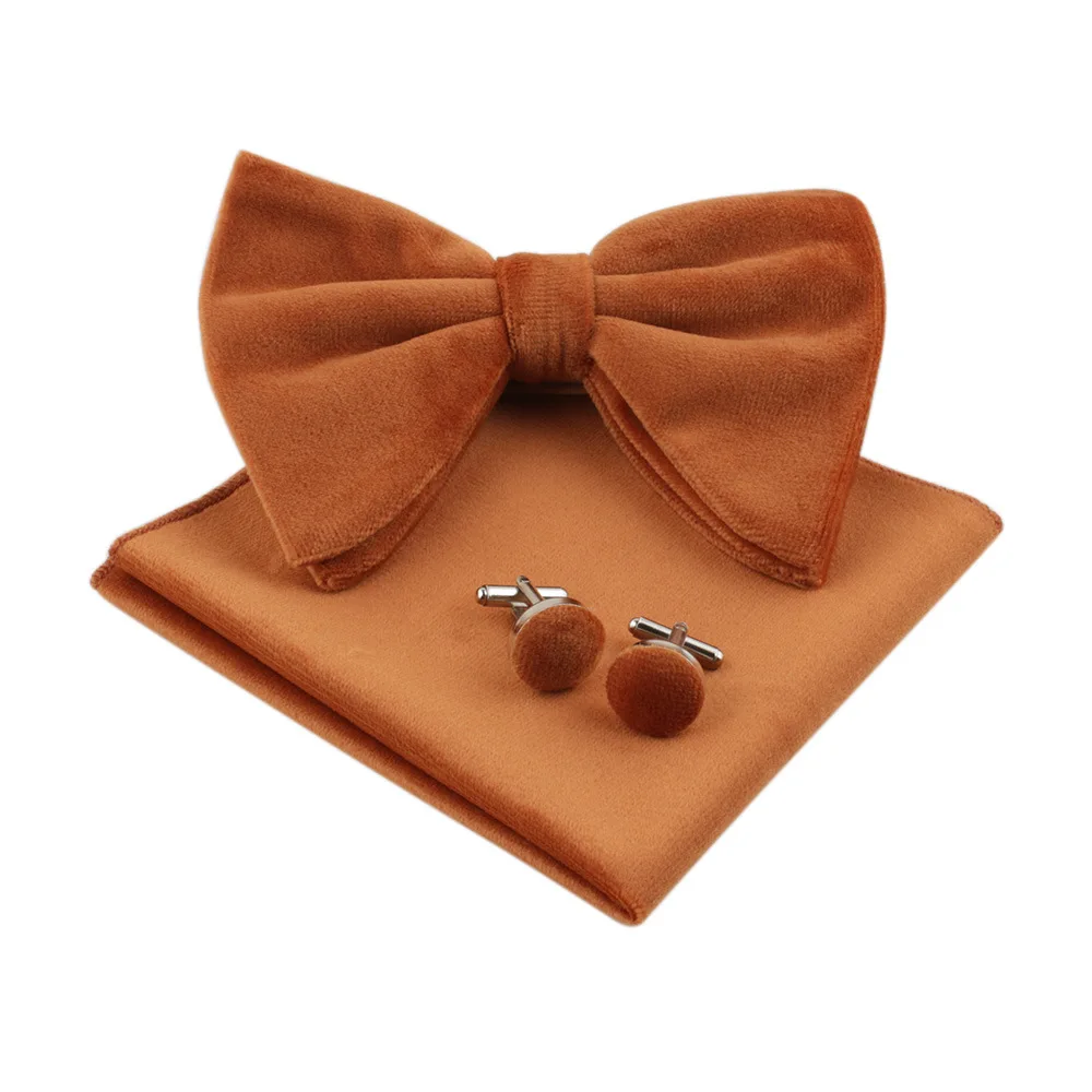 Linbaiway набор из микро замшевых галстуков бабочок мужской Карманный квадратный