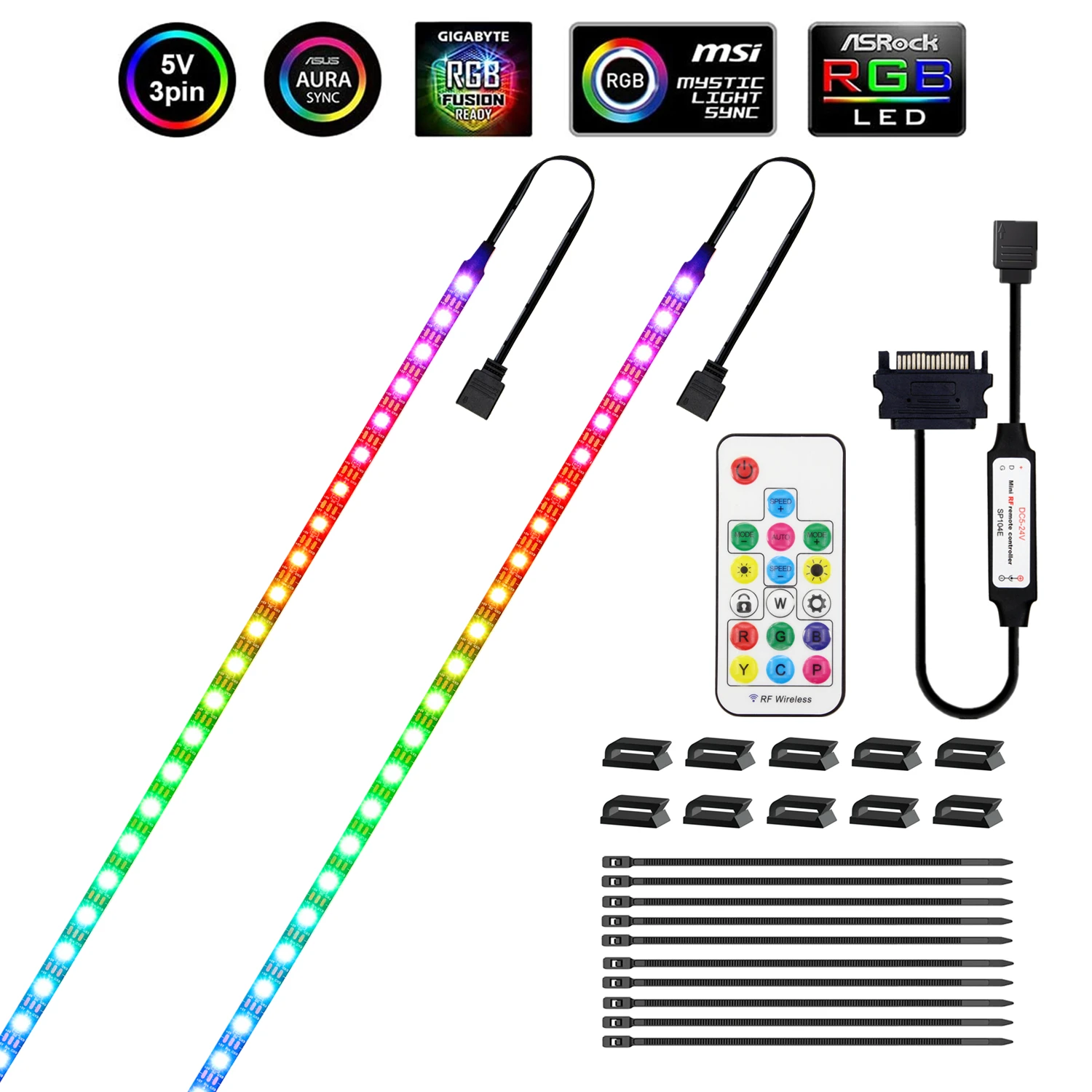 Светодиодная лента WS2812b с RGB-подсветкой симфонический контроллер для ПК чехол