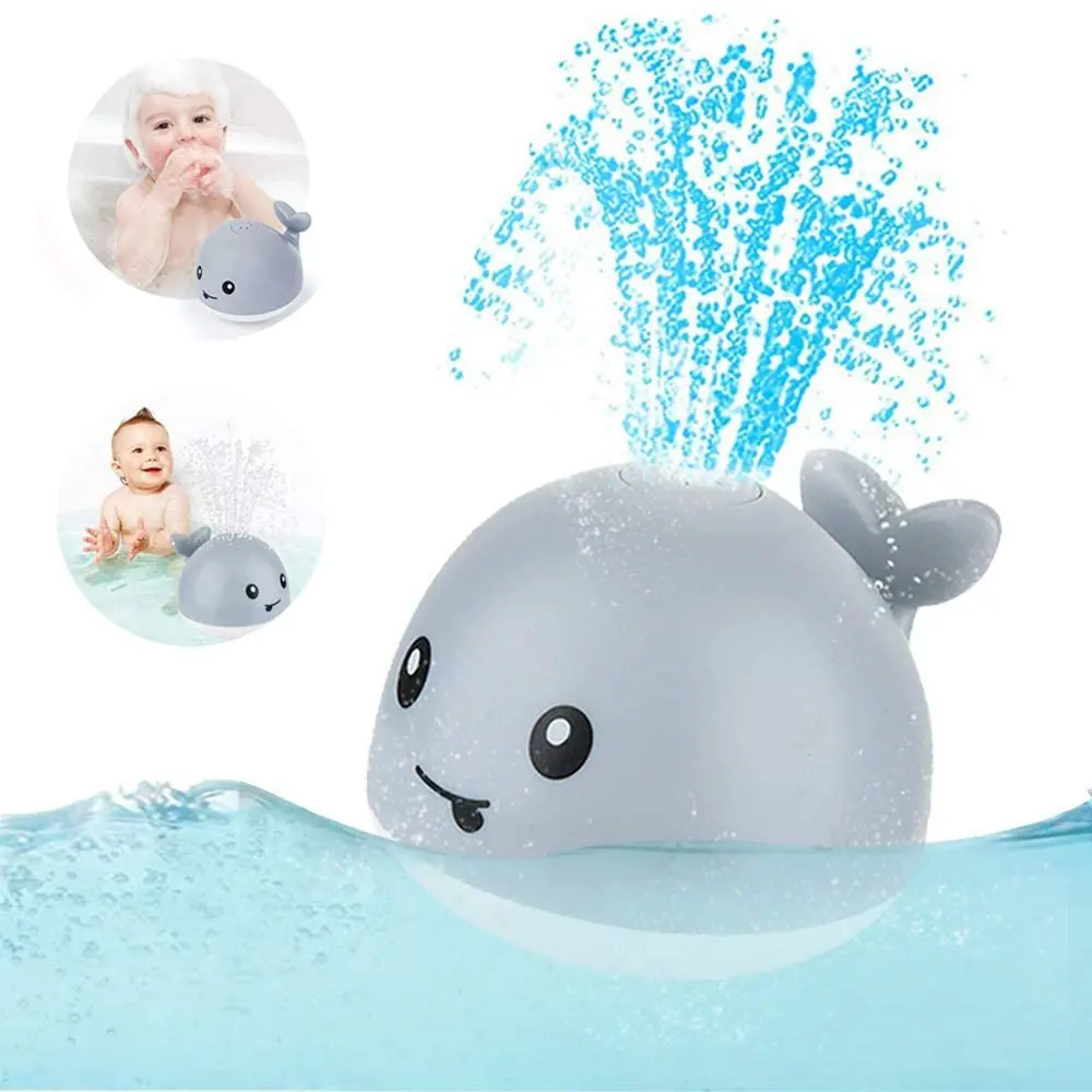 Brinquedos de Banho do Bebê Chuveiro de Água Brinquedos de Banho para Crianças Bola de Banho com Led Brinquedos do Bebê Spray Nadar Piscina Baleia Elétrica Presente