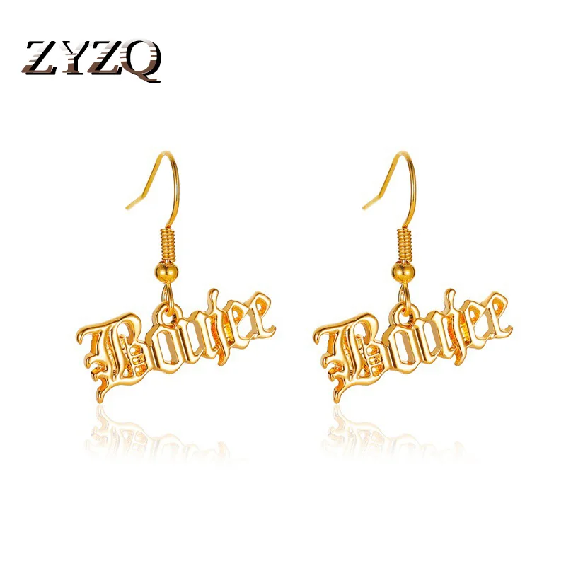 Серьги ZYZQ с англоязычным алфавитом Song Bad and Boujee для женщин подвесные ювелирные