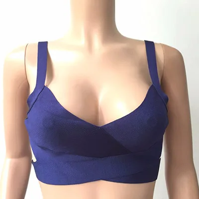 style 2 dark blue Женский короткий топ с повязкой, Летний однотонный топ с v-образным вырезом и поясом, сексуальный облегающий белый женский топ - Цвет: style 2 dark blue