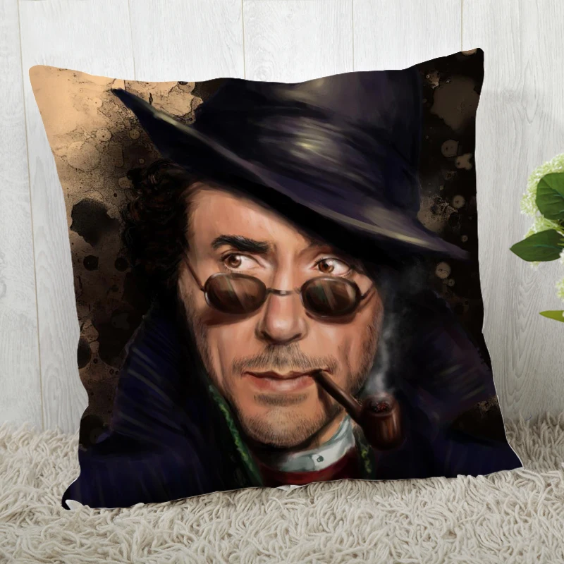 

Custom Robert Downey Jr Pillow Case Polyester Decorative Pillowcases zipper Pillow Case Pillowcase Cover Square 40*40cm