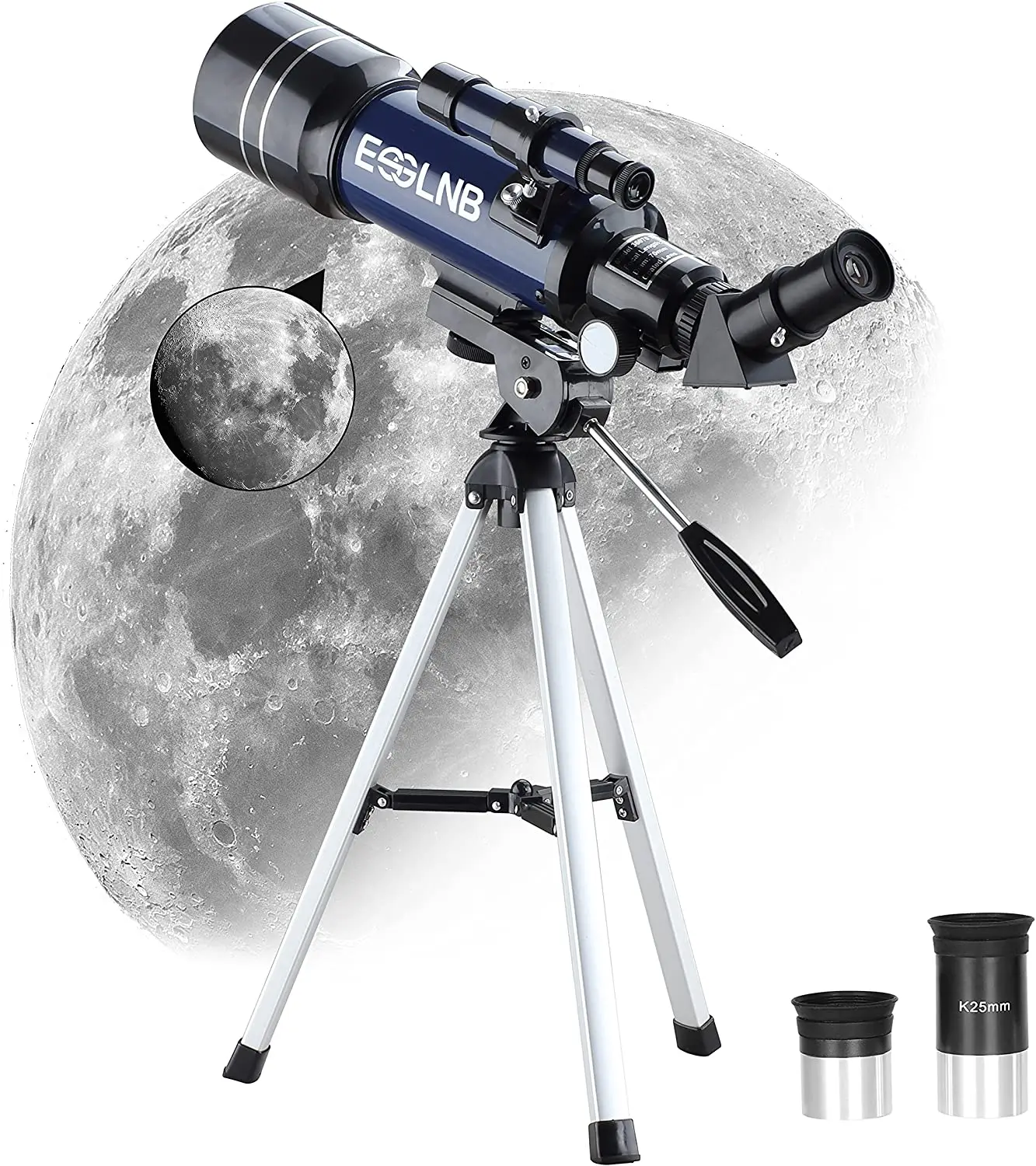 

Телескоп для начинающих ESSLNB для детей и детей, 70 мм, телескопы с астрономическим рефрактором, детский телескоп с многослойным покрытием