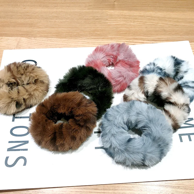 2020 мягкие эластичные резинки для волос из кроличьего меха милые женские девочек