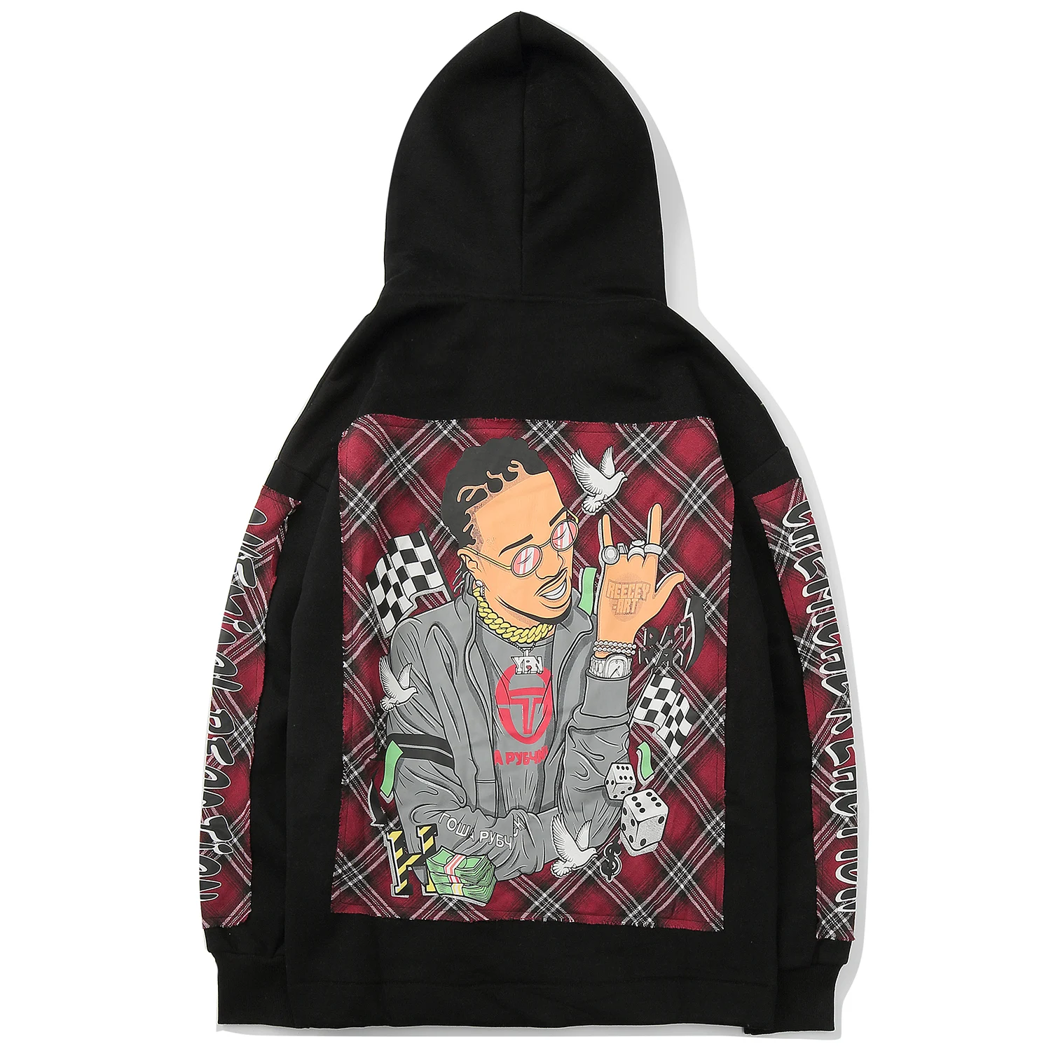 Мужская толстовка в клетку Aelfric Eden Повседневный хлопковый пуловер с капюшоном