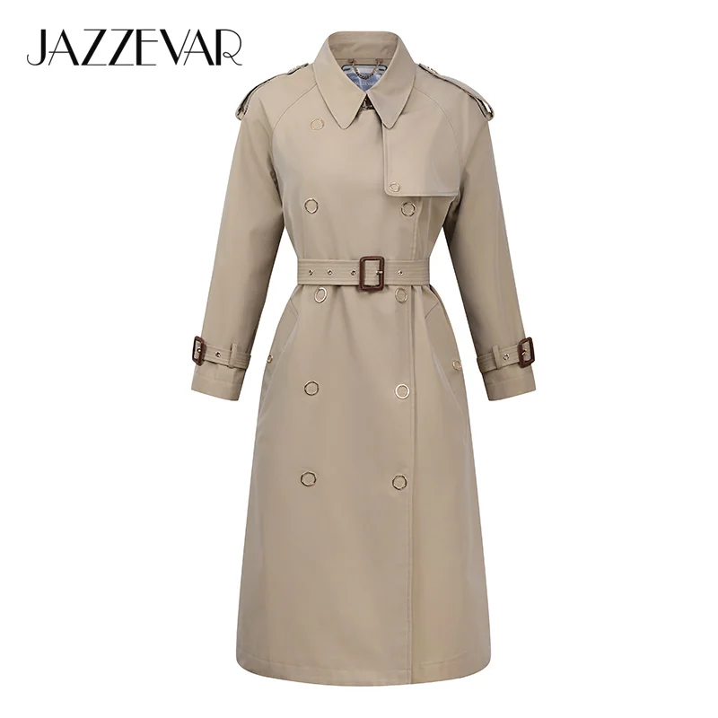 JAZZEVAR 2019 Новое поступление осенний плащ женская свободная одежда верхняя высокое