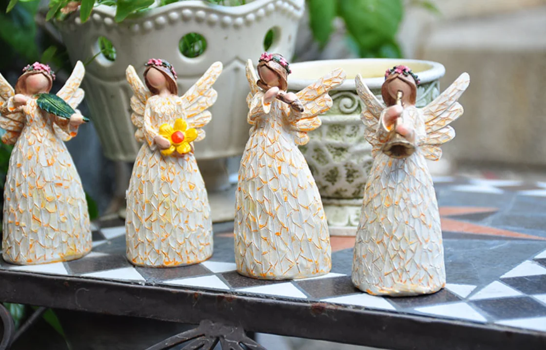 Европейский пасторальный рисунок игра ангел ремесло Фея Украшения Сада Смолы