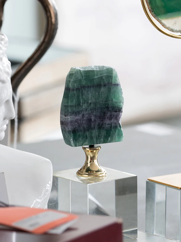 Креативные украшения из зеленого натурального агата домашние аксессуары для