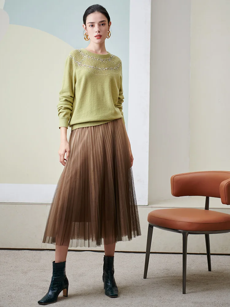 

2021 winter new sweater temperament cashmere women one