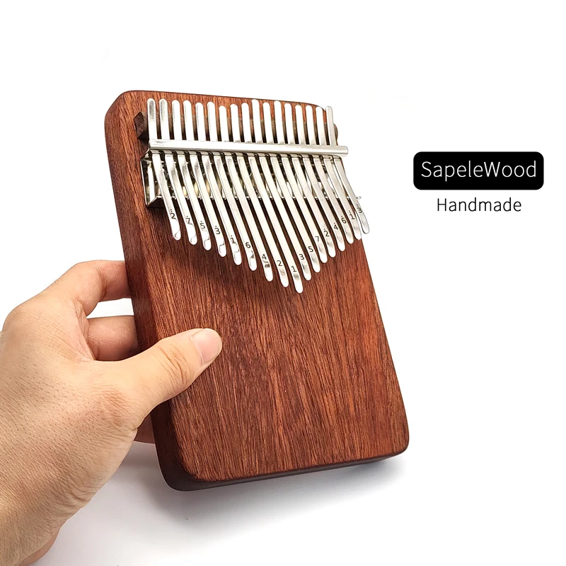 

17 Key Kalimba Handmade Sapele Wooden Thumb Piano Mbira Musical Instruments Creative Music Box Finger Piano Christmas Gift