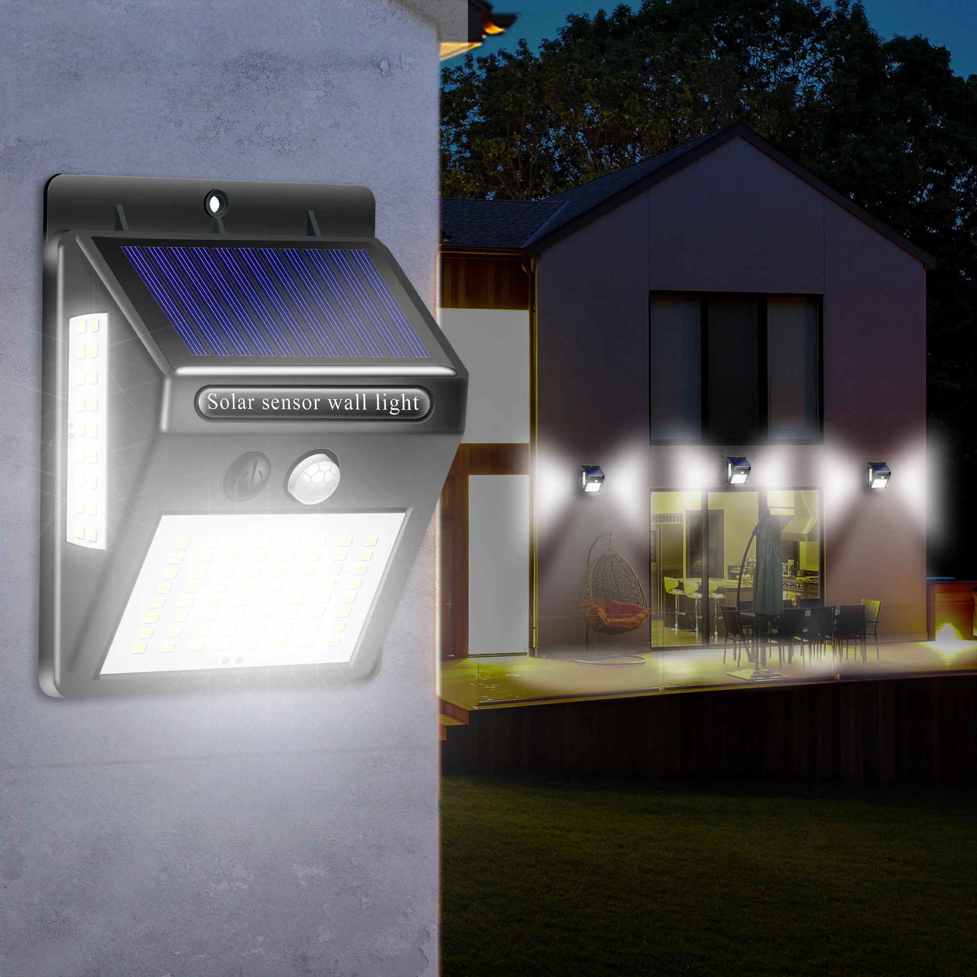 CHIZAO 100LED солнечная лампа высокой яркости зарядка солнечной энергии наружная