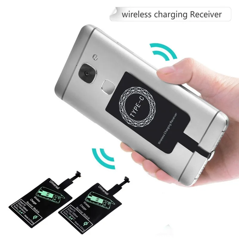 Wireless Charger Receiver For Samsung A50 A70 A51 A71 A10 S8 S9 S7 Plus Huawei P10 Mate 10 Xiaomi Type C Wireles Reciver | Мобильные