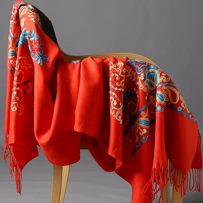 Брендовый популярный новый женский Национальный Шарф дамская модная осенняя и