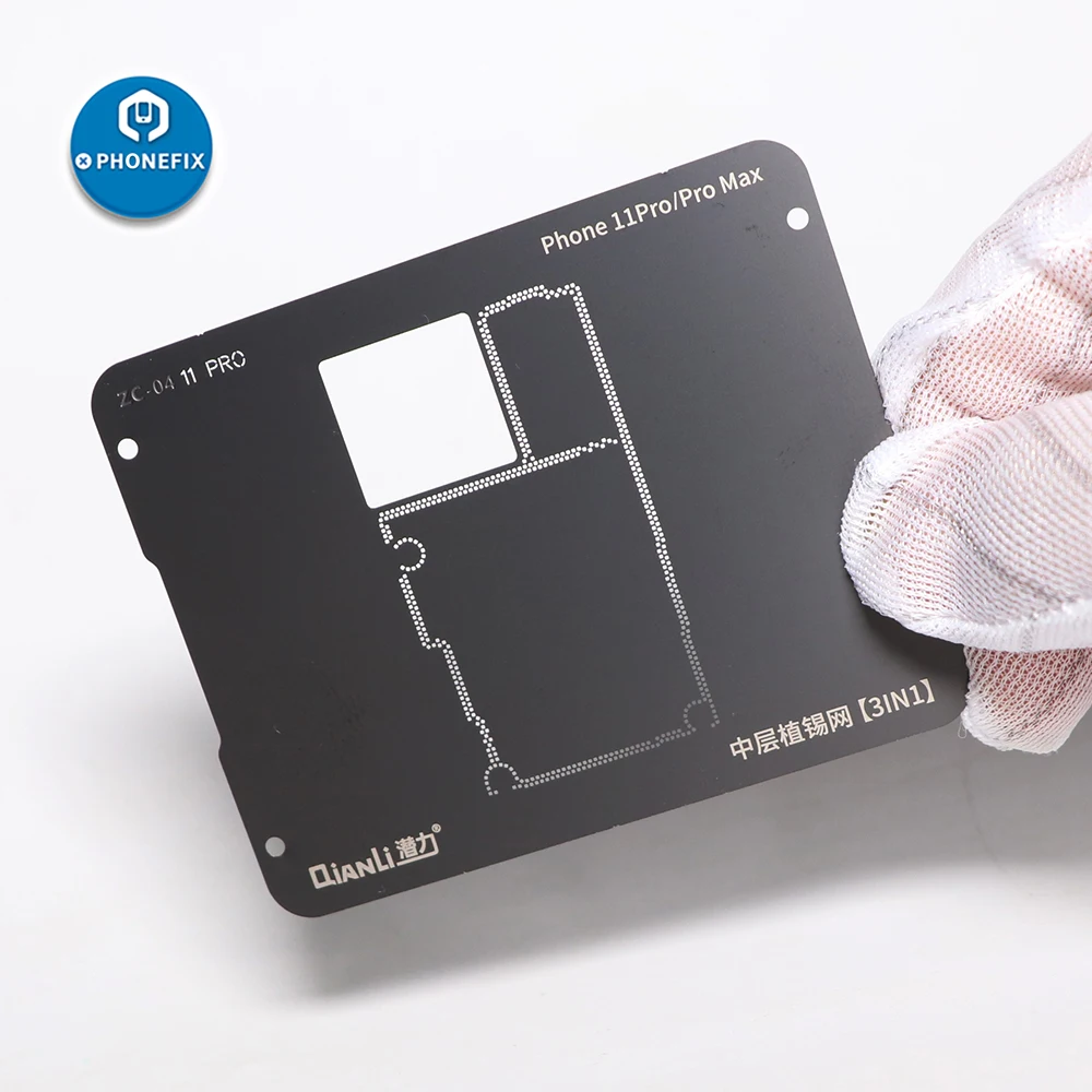 QianLi Middle Frame Reballing Platform BGA Stencil Planting Table for iPhone 11/11Pro/11 Pro Max Motherboard Fixture | Инструменты
