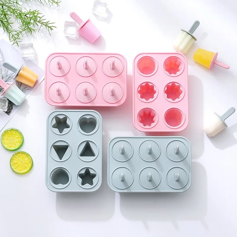 

2021 New Home Handmade Homemade DIY Ice Cream Mold Ice Box Popsicle Mold Ice Cube Mold Silicone Mold Kitchen Accessories