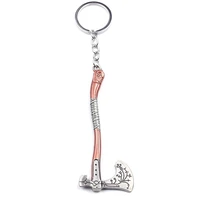 souvenir gifts god of war 4 pink axe keychain fashion key ring key chains holder llaveros chaveiro