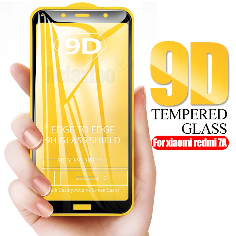 9D полностью проклеенное закаленное стекло для Xiaomi redmi 7A Защитное экрана защитная
