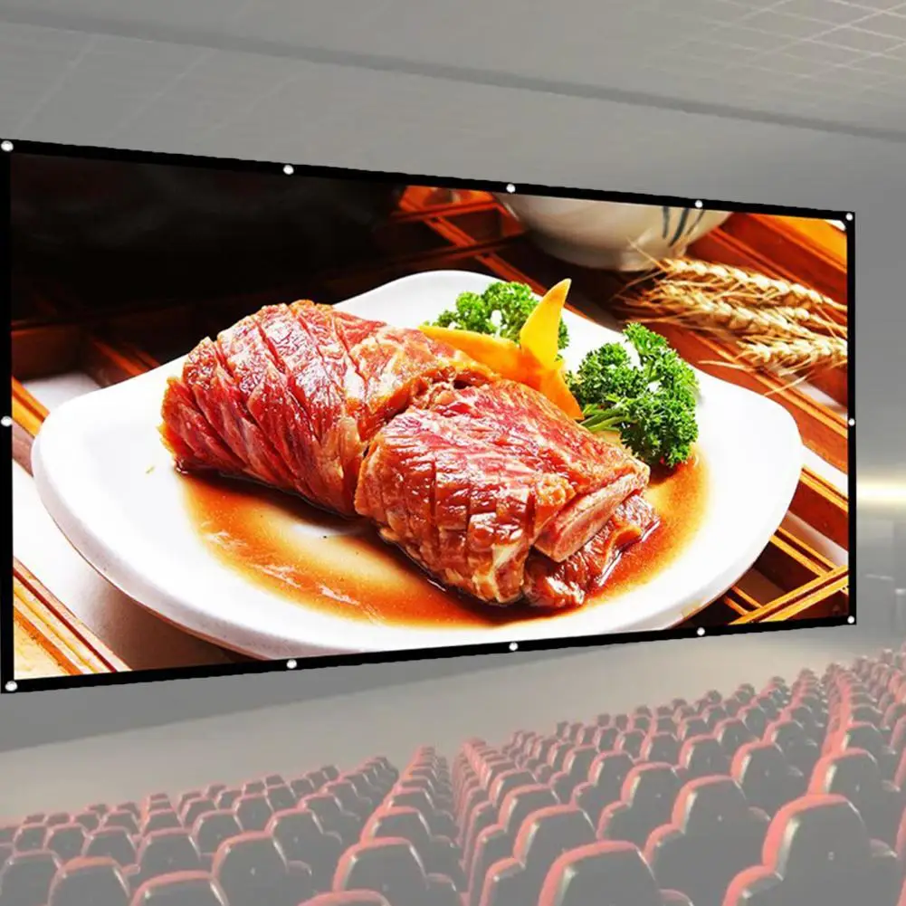Projector Curtain 16:9 Movie Screen Portable Good Performance  Excellent Polyester 150 Inch 16:9 Thi