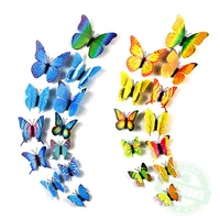 pvc suit butterfly 3d three dimensional color simulation butterfly birthday party wedding festival home living room decoration