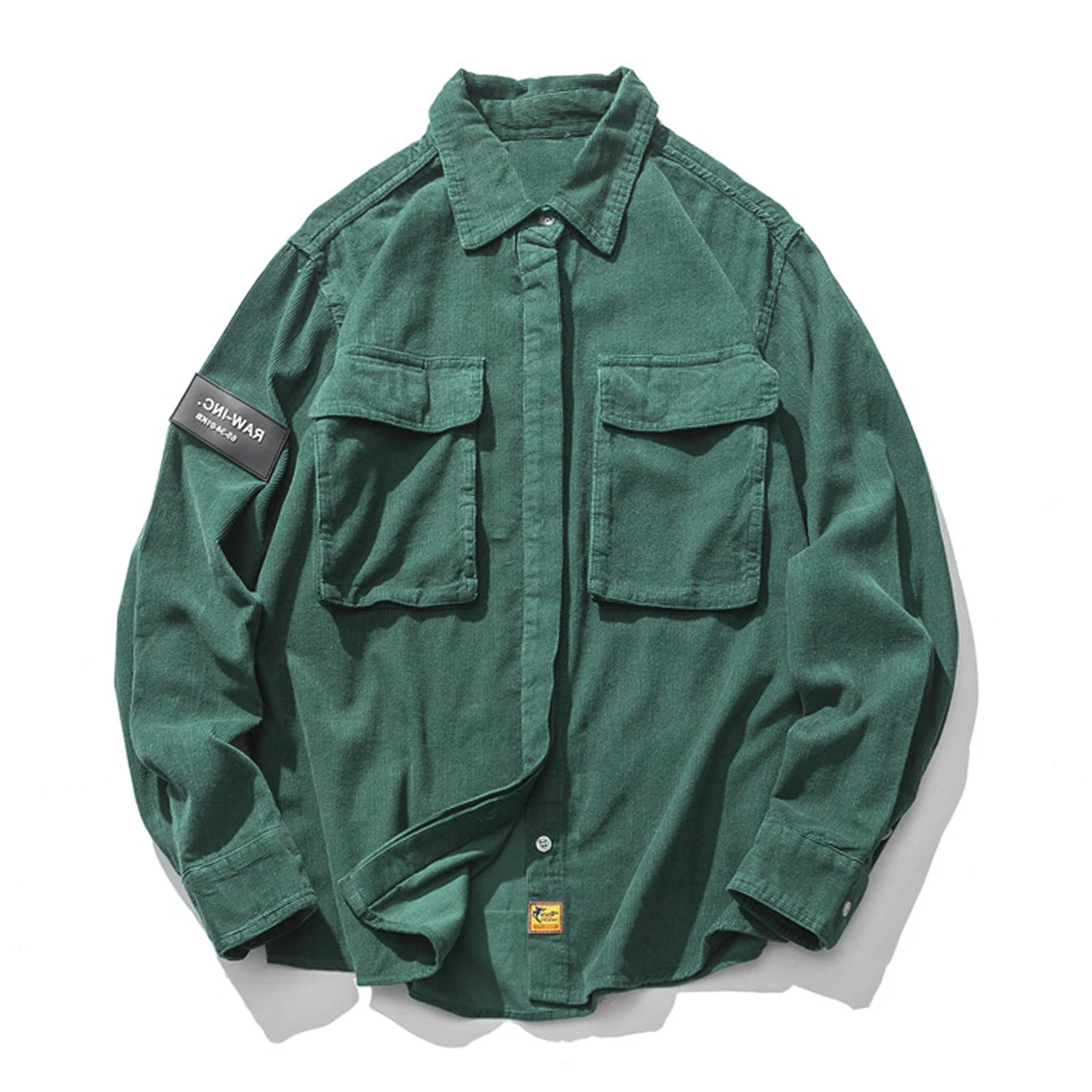 

2021 вельветовые пальто винтажные Лоскутные свободные пальто с длинным рукавом Harajuku уличная одежда на пуговицах Рубашка для мужчин хлопок