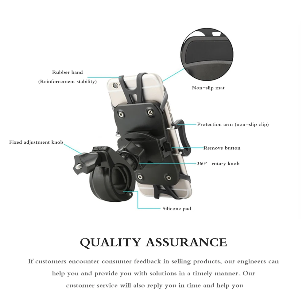 TIOODRE мобильный телефон держатель для велосипеда универсальный вращение на 360 °