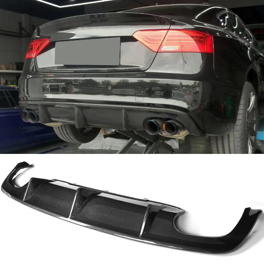 Губа диффузора заднего бампера из углеродного волокна для Audi A5 Sline S5 седан
