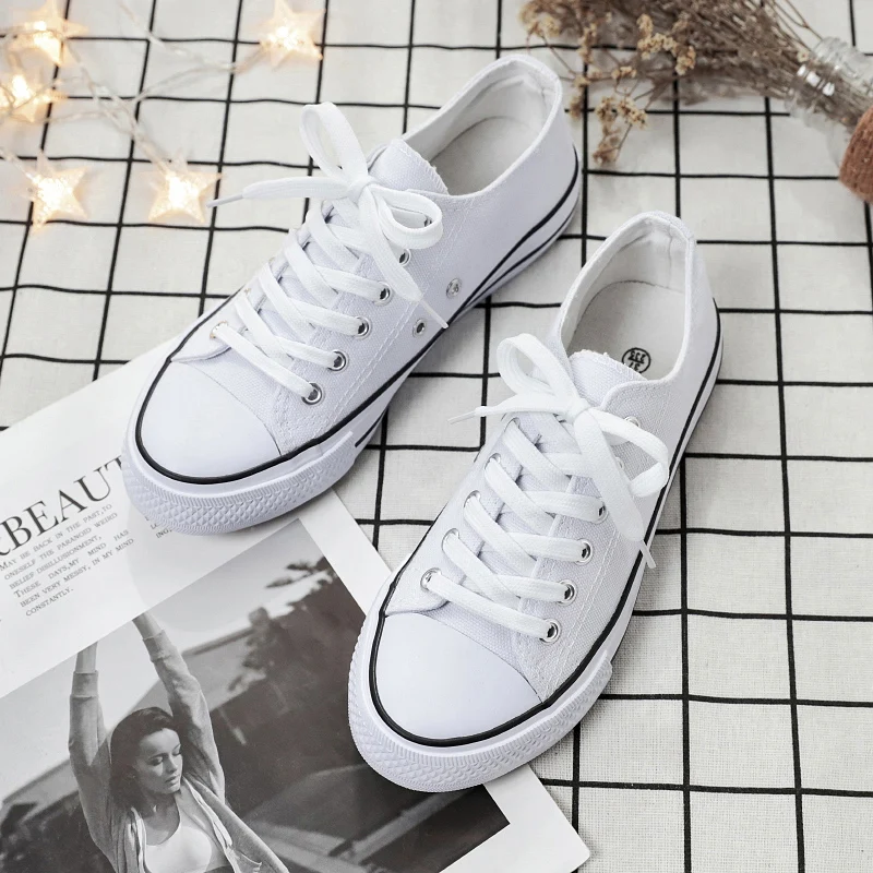 Женские кроссовки на вулканизированной подошве Белые Повседневные дышащие