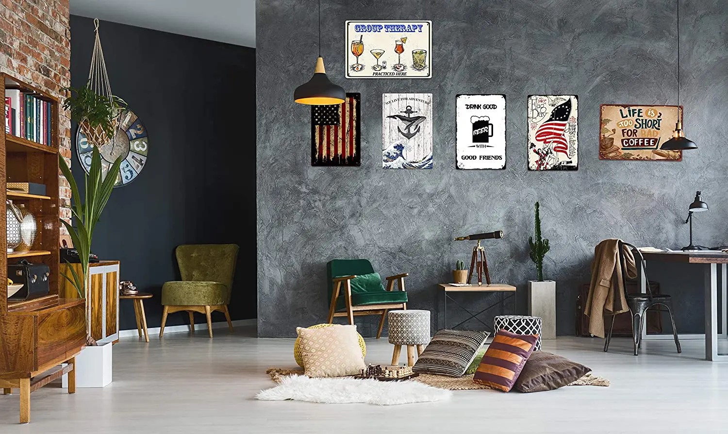 

Shabby Chic Retro Zombie Warning Signs Halloween Posters Outbreak